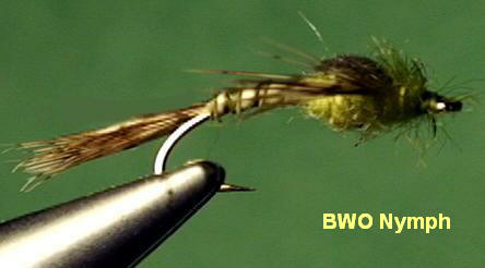 tying a blue wing olive